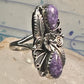 Amethyst ring southwest leaves Size size 7.75 sterling silver women girls