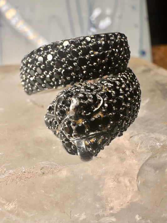 Sonia Bitton ring Panther band CZ size 6.75 sterling silver women