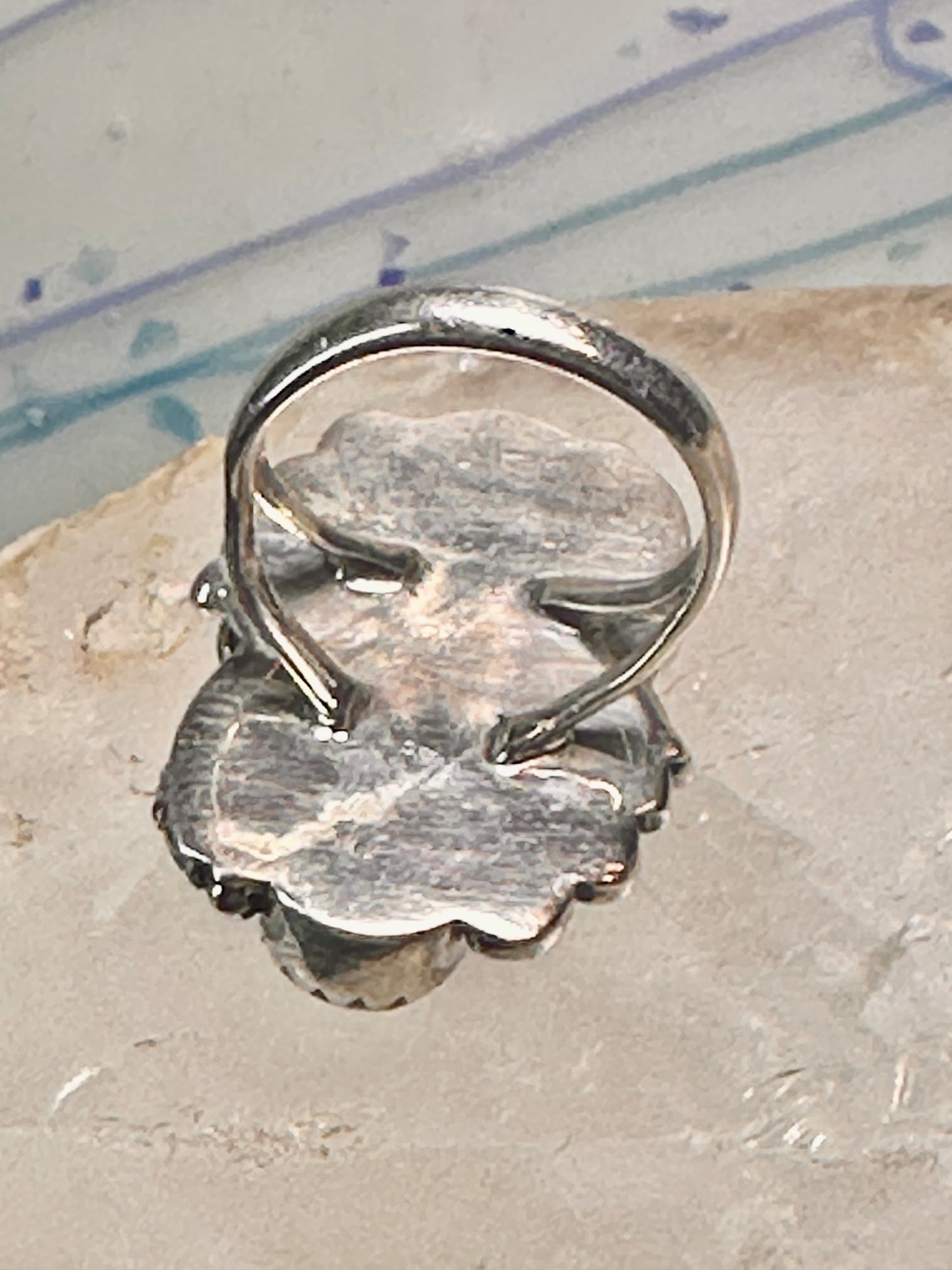 Amethyst ring southwest leaves Size size 7.75 sterling silver women girls