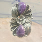 Amethyst ring southwest leaves Size size 7.75 sterling silver women girls