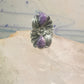 Amethyst ring southwest leaves Size size 7.75 sterling silver women girls