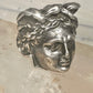 Face ring Mercury Greco Roman Classical face band size 7.50 sterling silver women