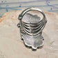 Long Multi gemstone Navajo ring southwest Size 7 sterling silver women