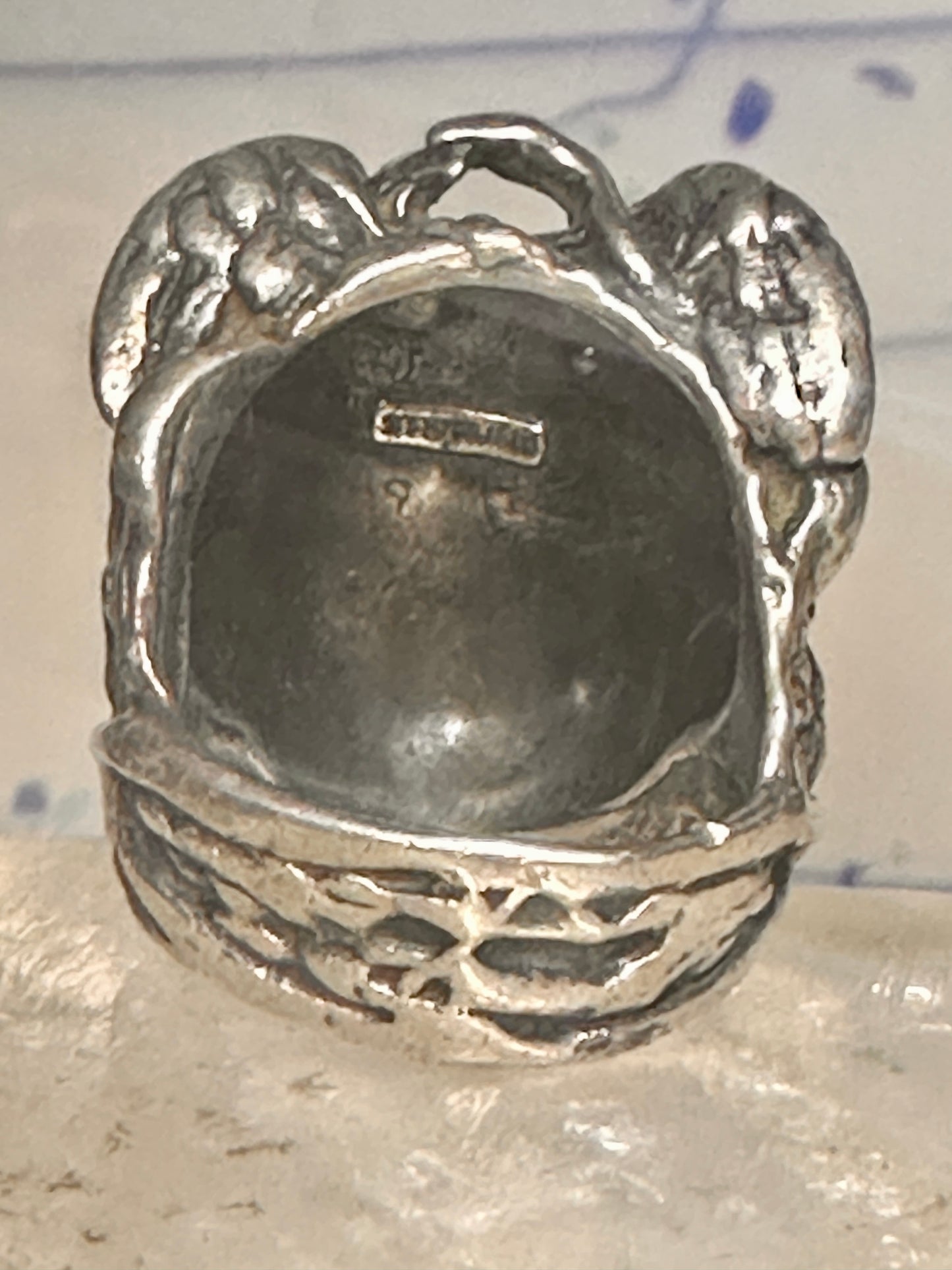 Face ring Mercury Greco Roman Classical face band size 7.50 sterling silver women