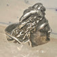 Face ring Mercury Greco Roman Classical face band size 7.50 sterling silver women