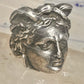 Face ring Mercury Greco Roman Classical face band size 7.50 sterling silver women
