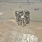 Face ring Mercury Greco Roman Classical face band size 7.50 sterling silver women