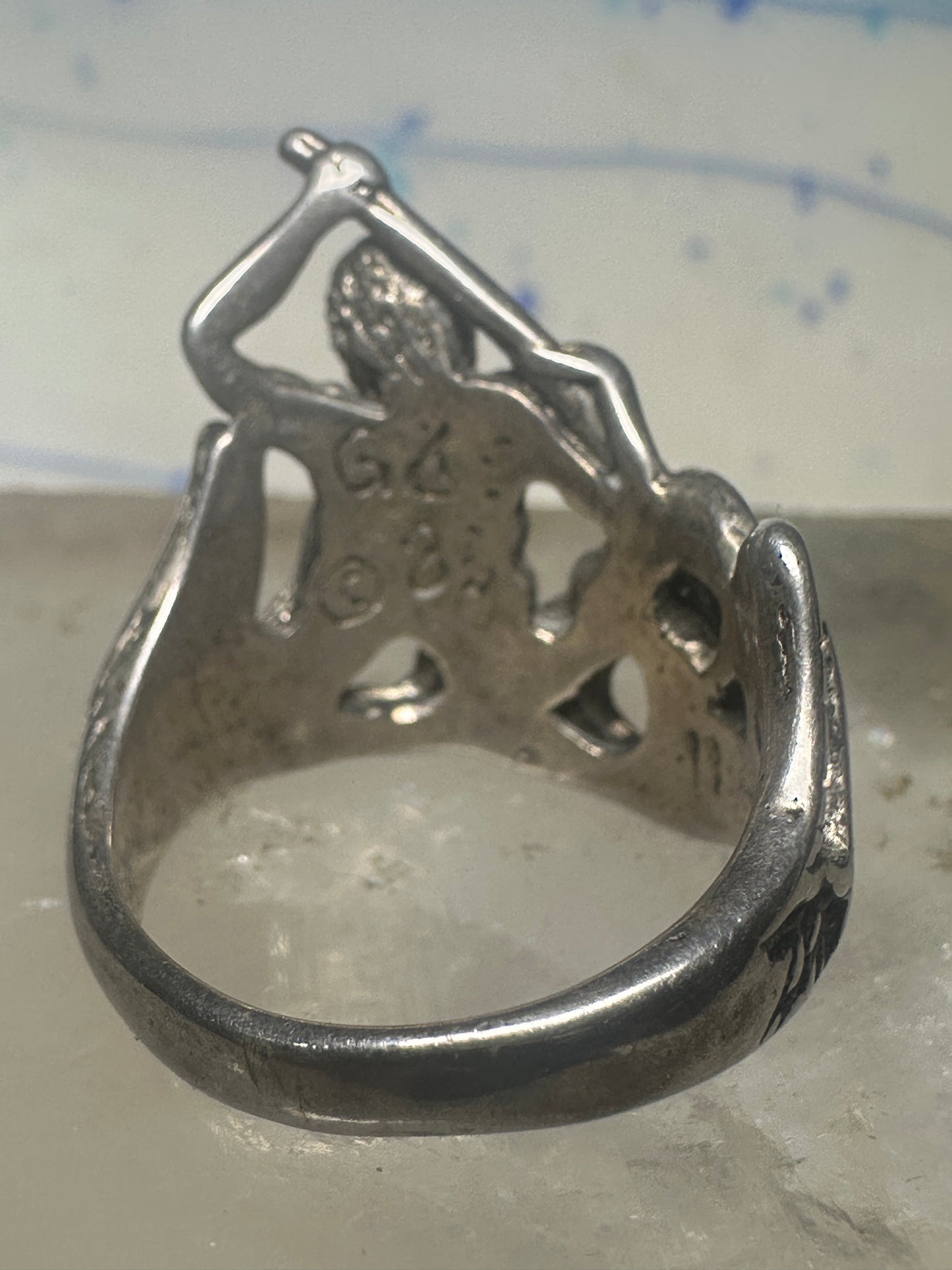 Triton ring biker band sterling silver Sea God Triton merman,the son of sea god Poseidon Amphitrite.