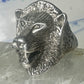 Lion ring biker band size 10.2 sterling silver women men