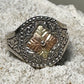 Black Hills Gold ring floral band size 10 sterling silver women men