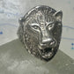 Lion ring biker band size 10.2 sterling silver women men