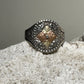 Black Hills Gold ring floral band size 10 sterling silver women men