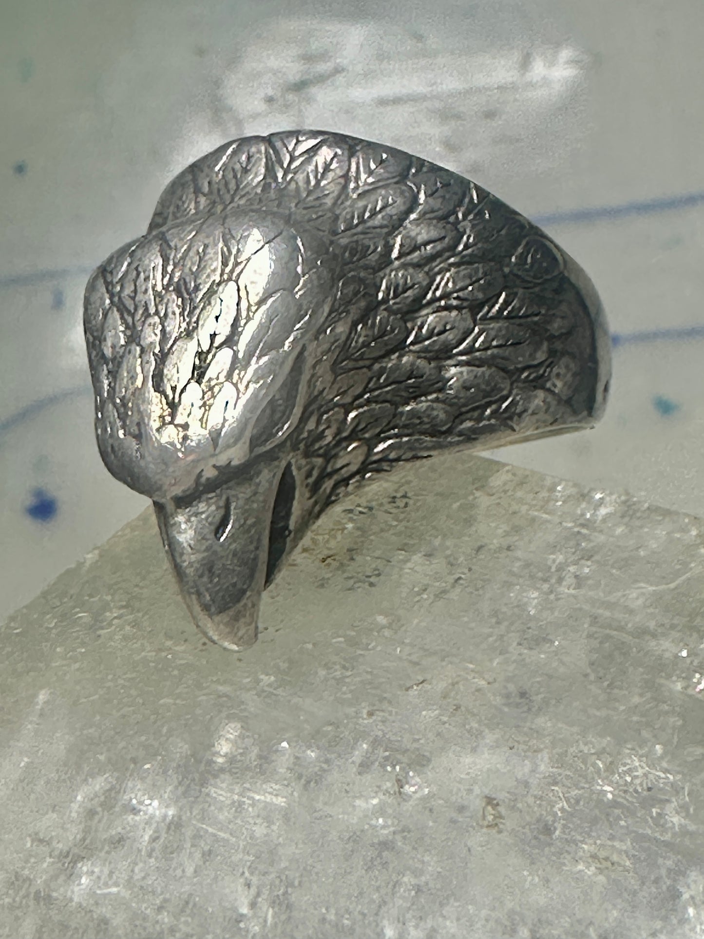 Eagle ring biker band size 12 sterling silver women men