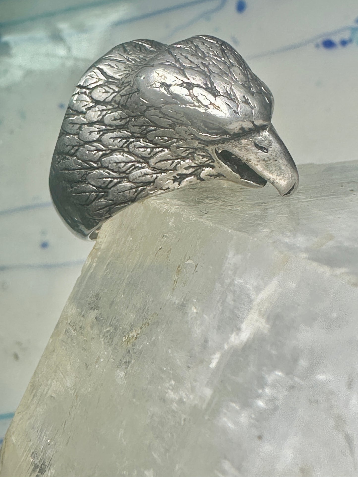 Eagle ring biker band size 12 sterling silver women men