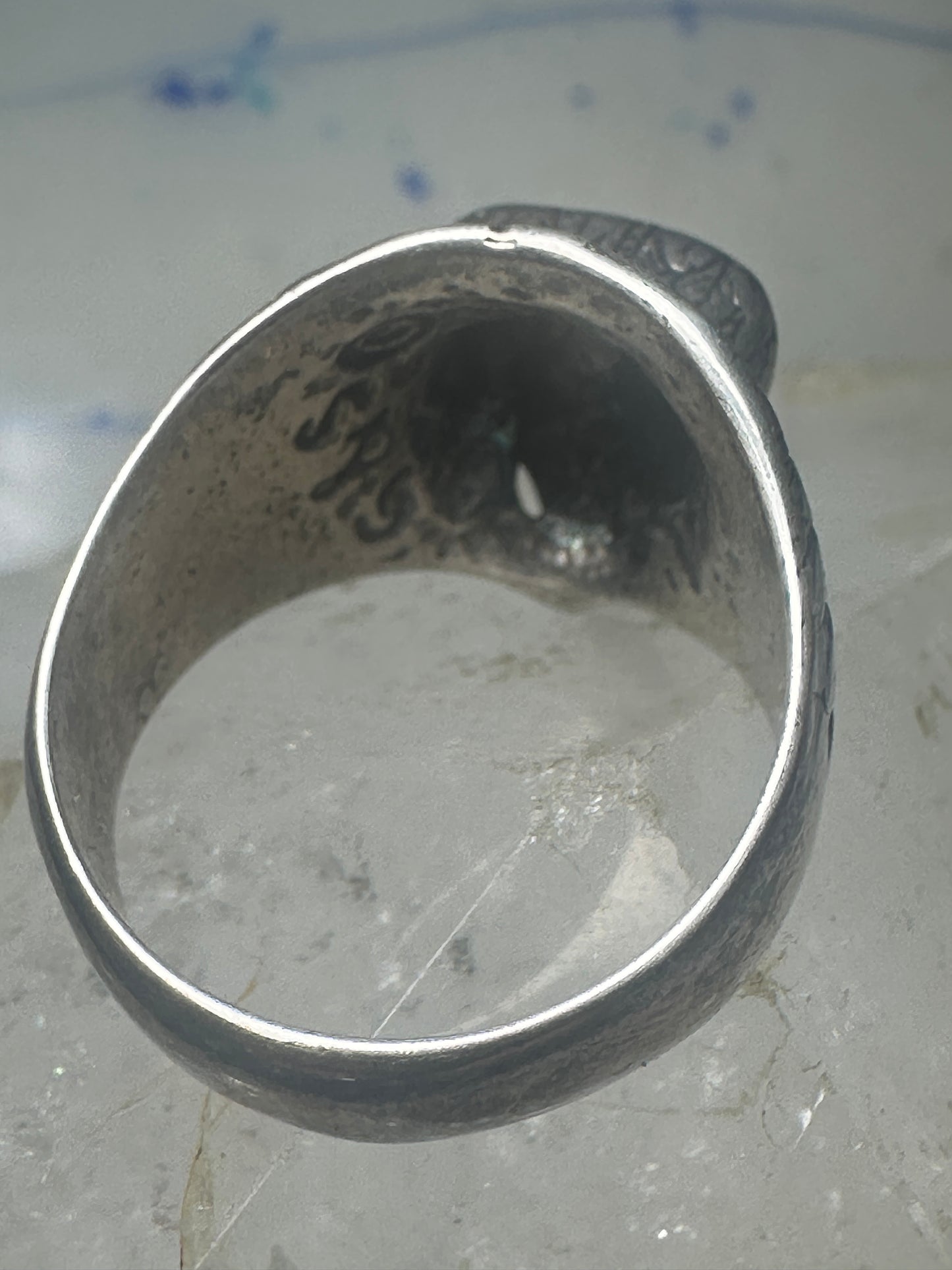 Eagle ring biker band size 12 sterling silver women men