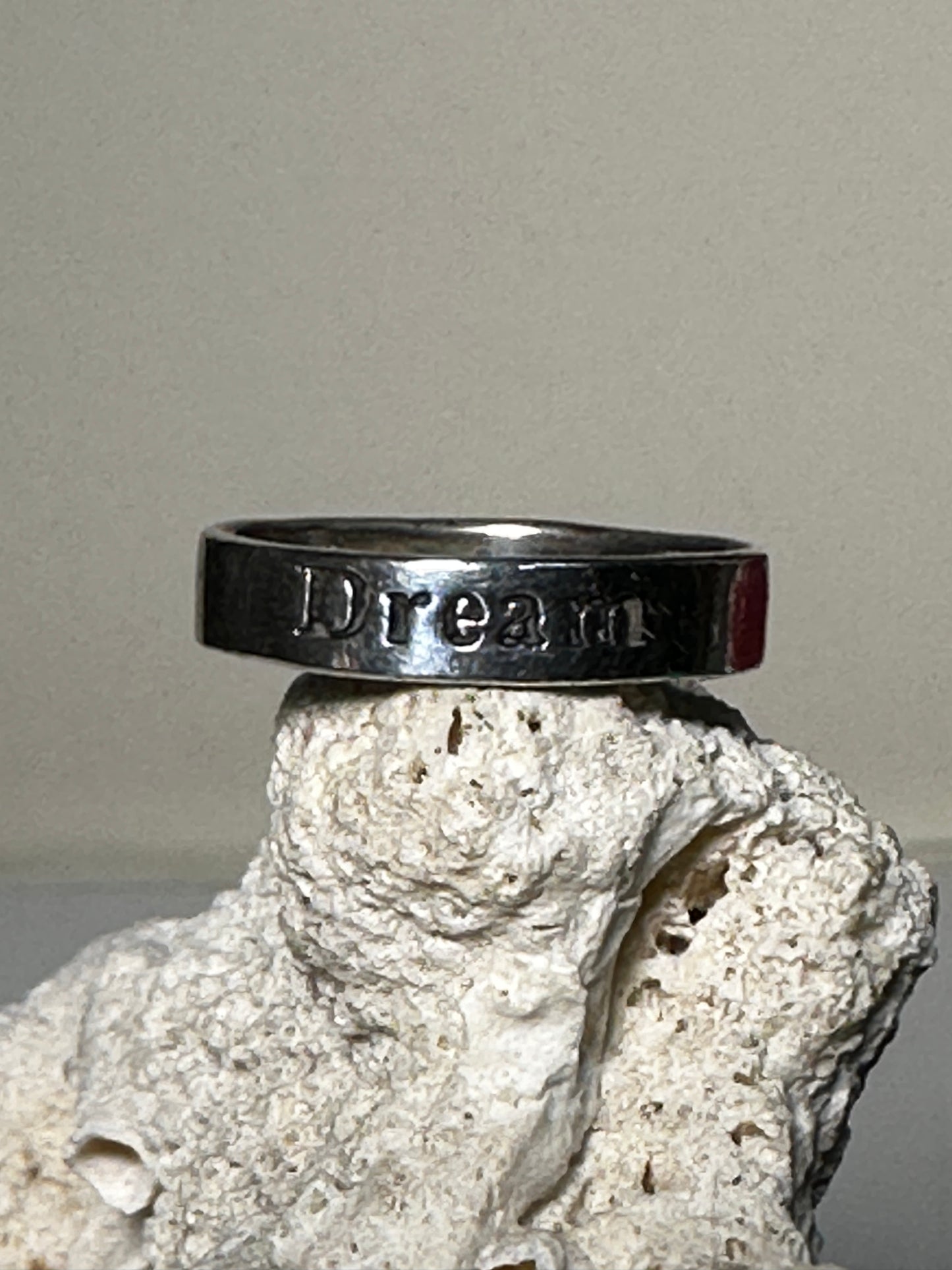 Dream ring word band size 6.50 sterling silver women