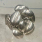 Rose ring big flower band size 7.75 sterling silver women girls