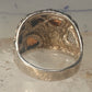 Black Hills Gold ring leaves band size 10.25 sterling silver women men AS IS