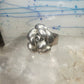 Rose ring big flower band size 7.75 sterling silver women girls