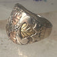 Black Hills Gold ring leaves band size 10.25 sterling silver women men AS IS