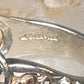 Butterfly ring Black Hills Gold band leaves Size 7.75 sterling silver&nbsp;