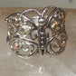 Butterfly ring Black Hills Gold band leaves Size 7.75 sterling silver&nbsp;