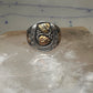 Horseshoe ring Black Hills Gold band good luck leaves Size 10 sterling silver
