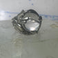 Glass Orb ring Celestial Stars band size 5.75 sterling silver women girls