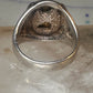 Horseshoe ring Black Hills Gold band good luck leaves Size 10 sterling silver