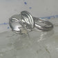 Glass Orb ring Celestial Stars band size 5.75 sterling silver women girls