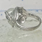 Glass Orb ring Celestial Stars band size 5.75 sterling silver women girls