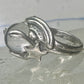 Glass Orb ring Celestial Stars band size 5.75 sterling silver women girls