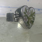 Heart ring Porcelain Ceramic floral flowers Valentine band size 8.50 sterling silver women girls