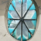 Zuni ring size 12 Turquoise MOP Star Flower sterling silver women men
