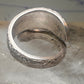 Floral spoon ring ring flower band Size 4.75 sterling silver signed Alvin