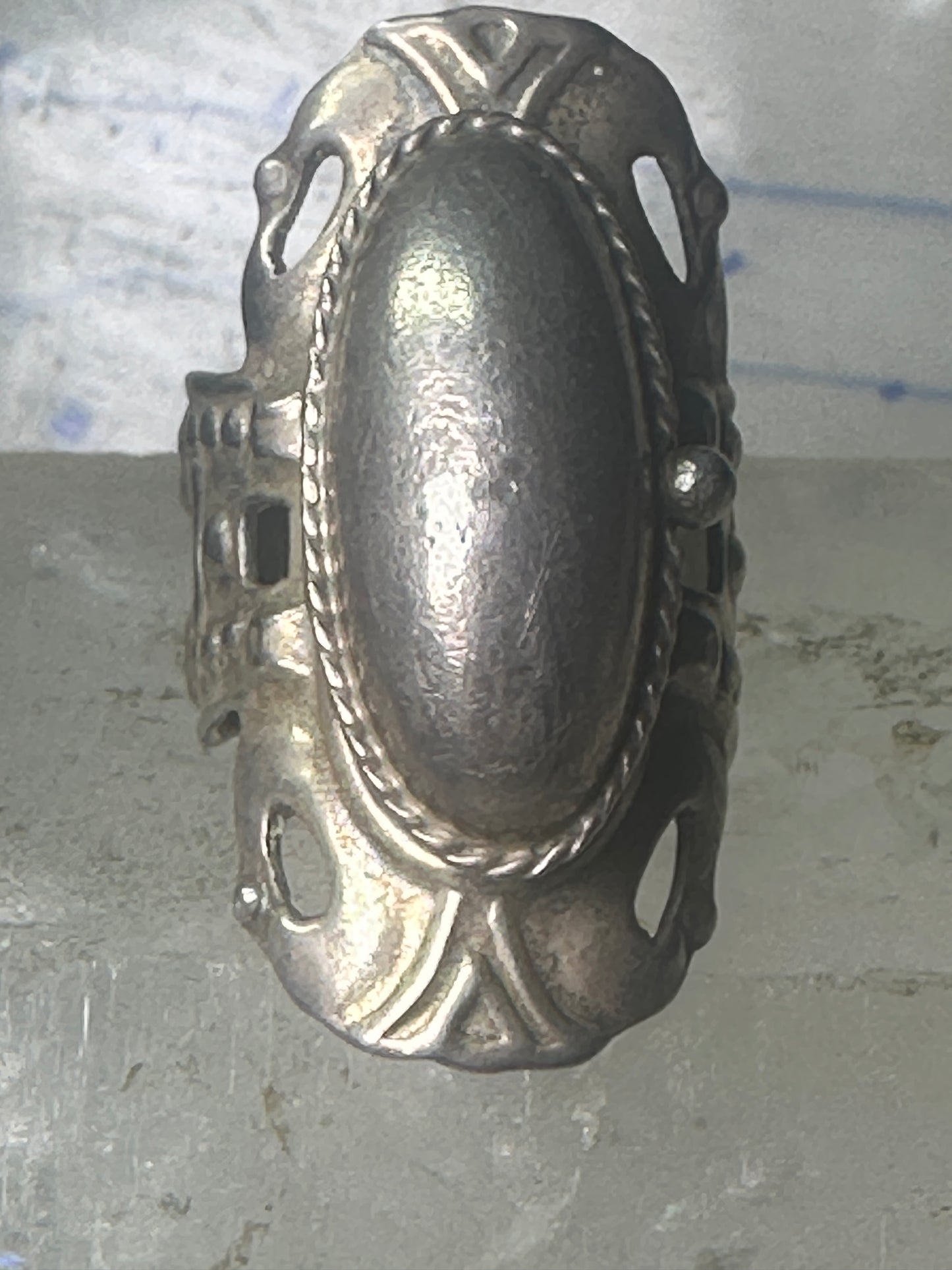 Poison ring Mexico size 9.50 adjustable sterling silver women