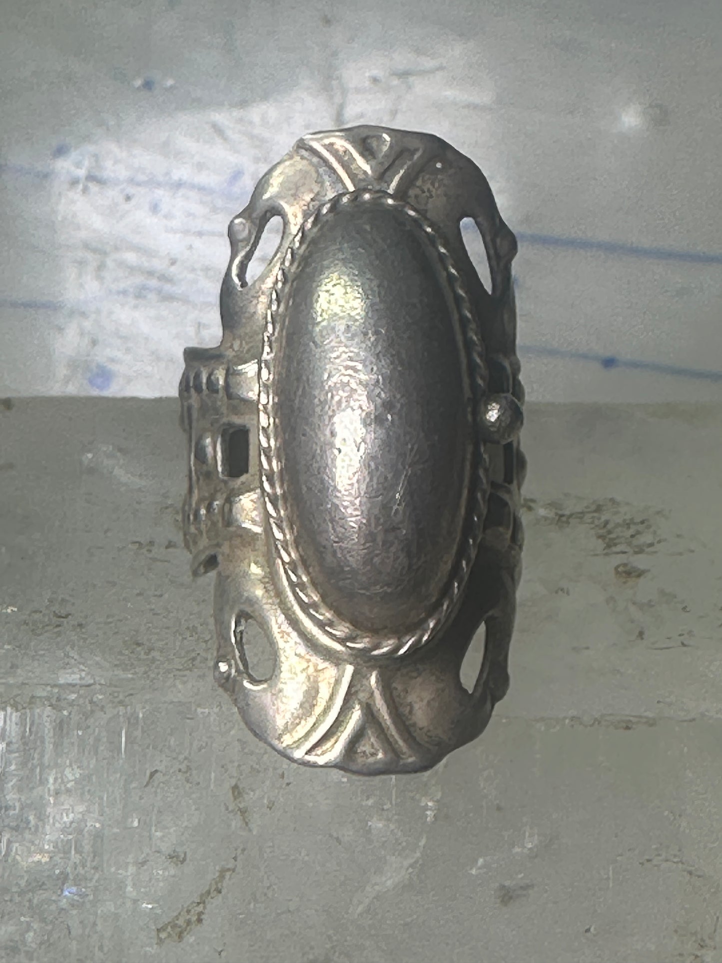 Poison ring Mexico size 9.50 adjustable sterling silver women