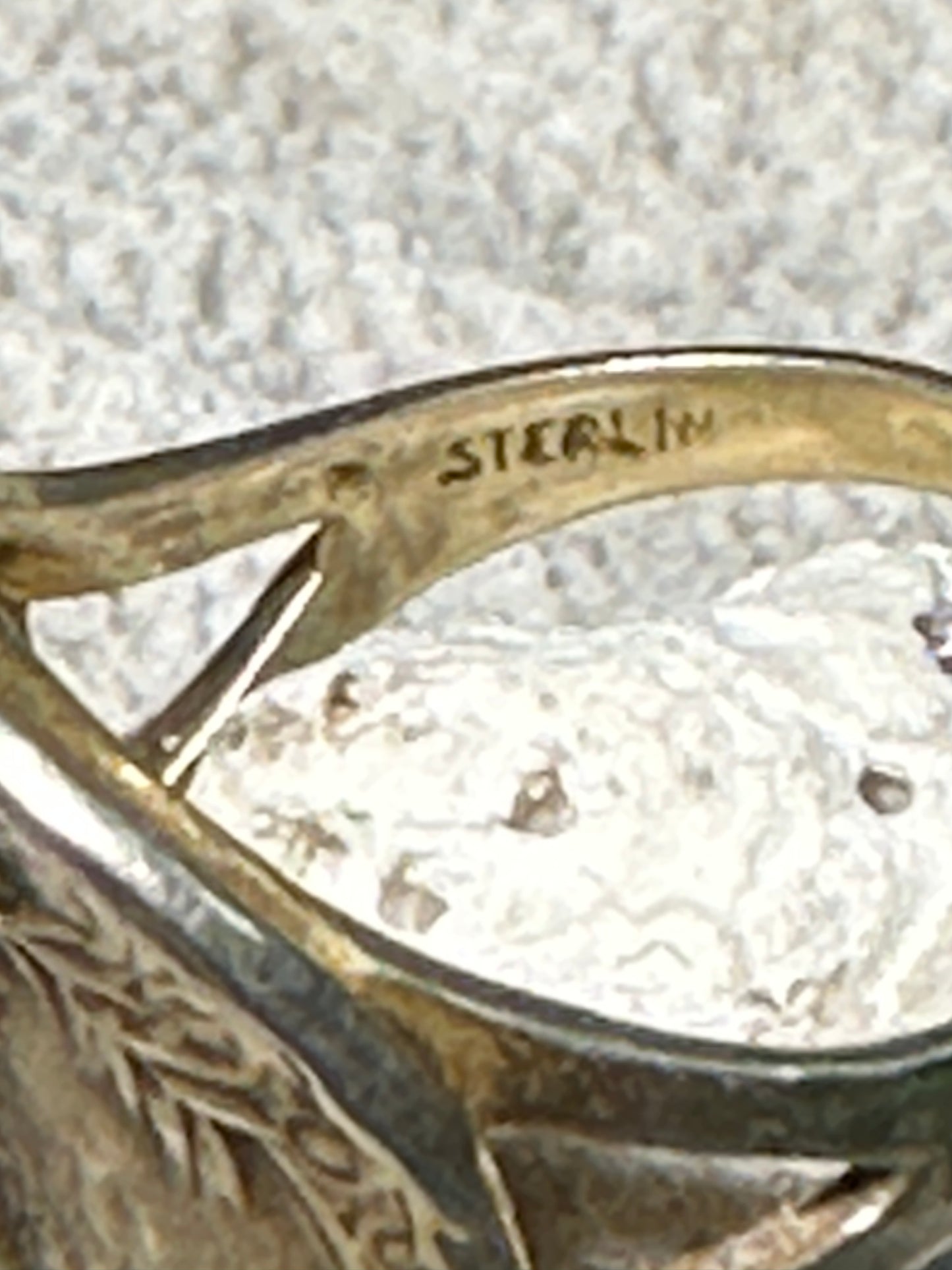 Art Nouveau ring lady band circa 1900 ring size 8.25 sterling silver women