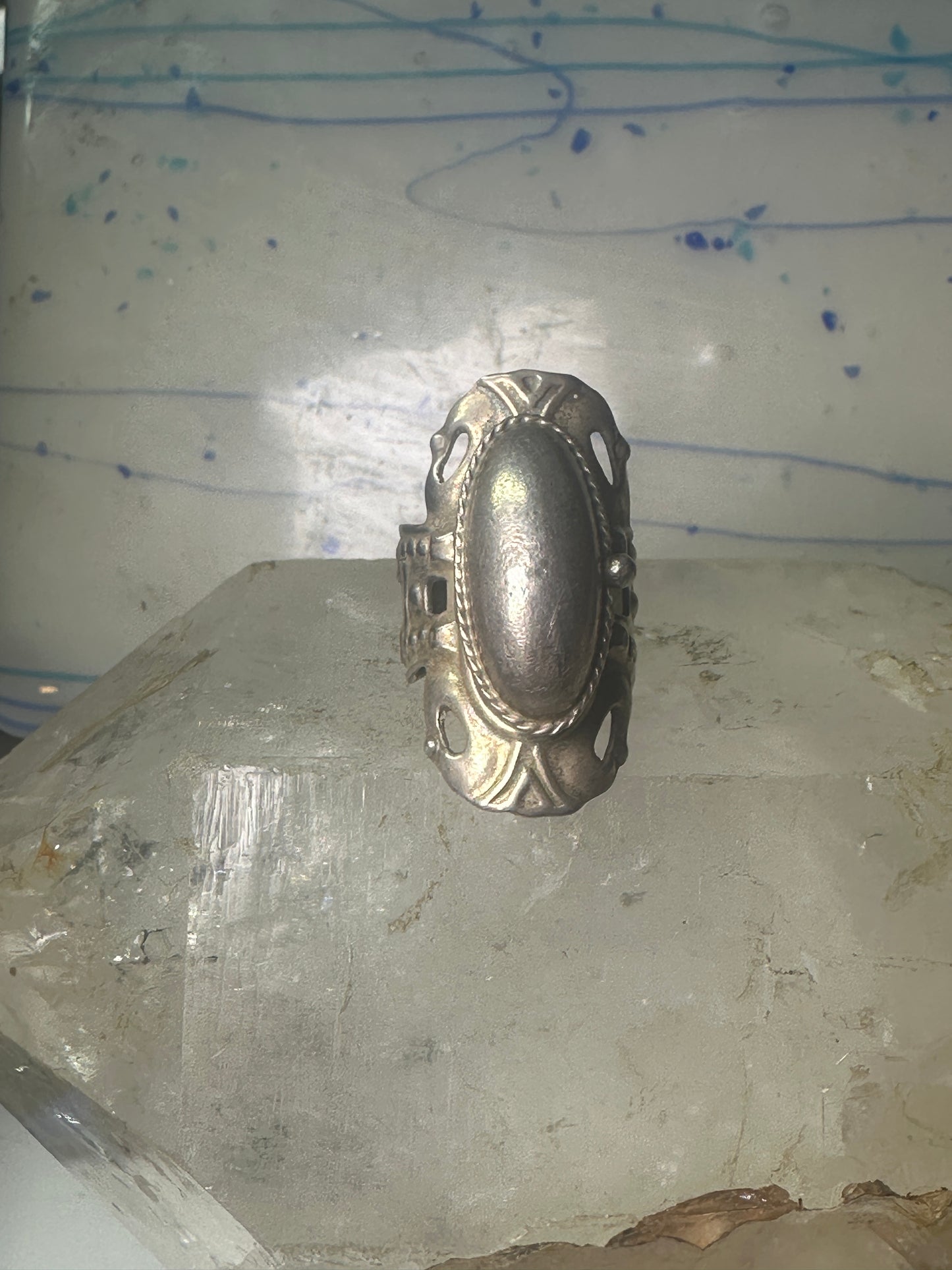 Poison ring Mexico size 9.50 adjustable sterling silver women