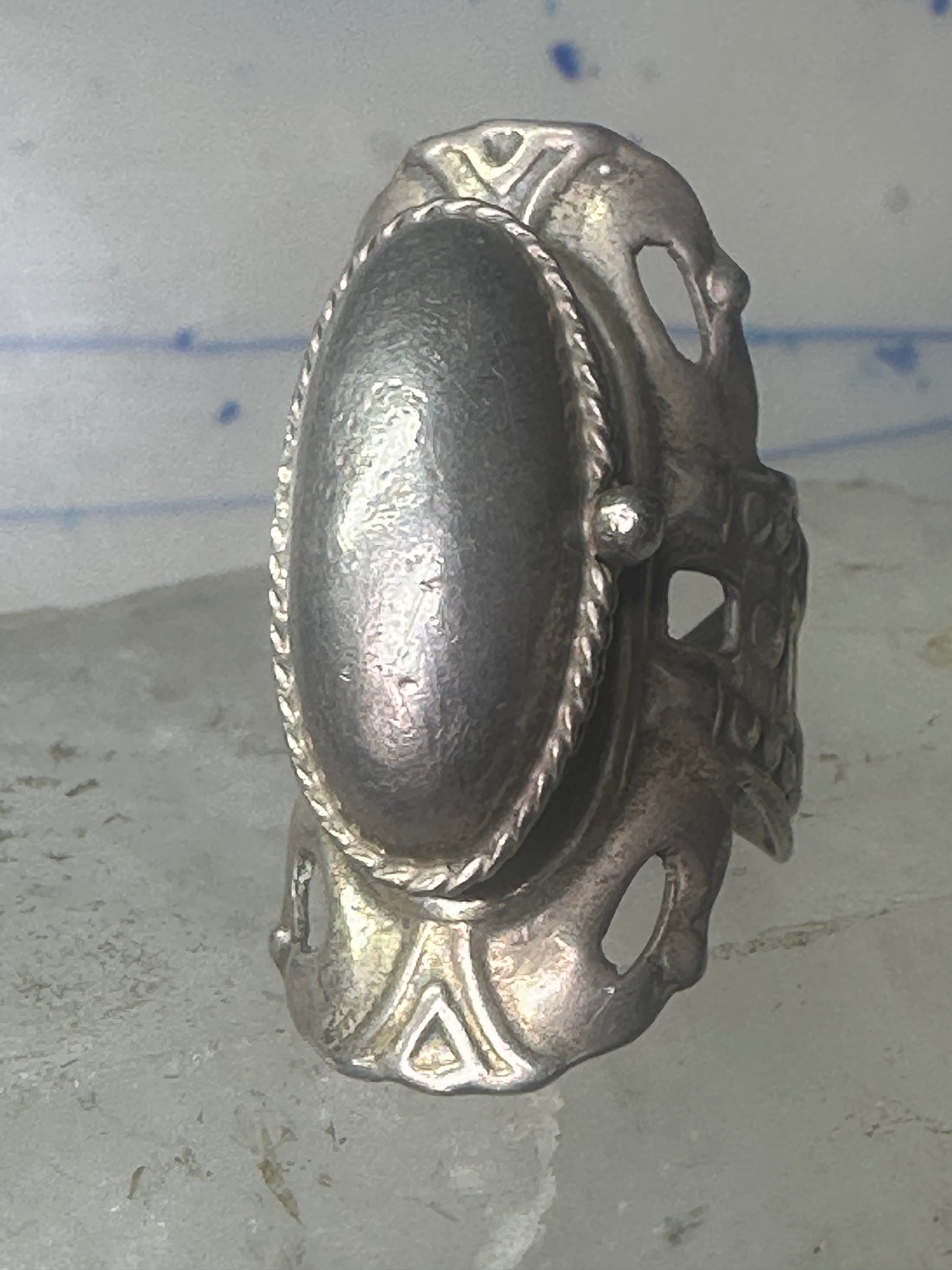 Poison ring Mexico size 9.50 adjustable sterling silver women