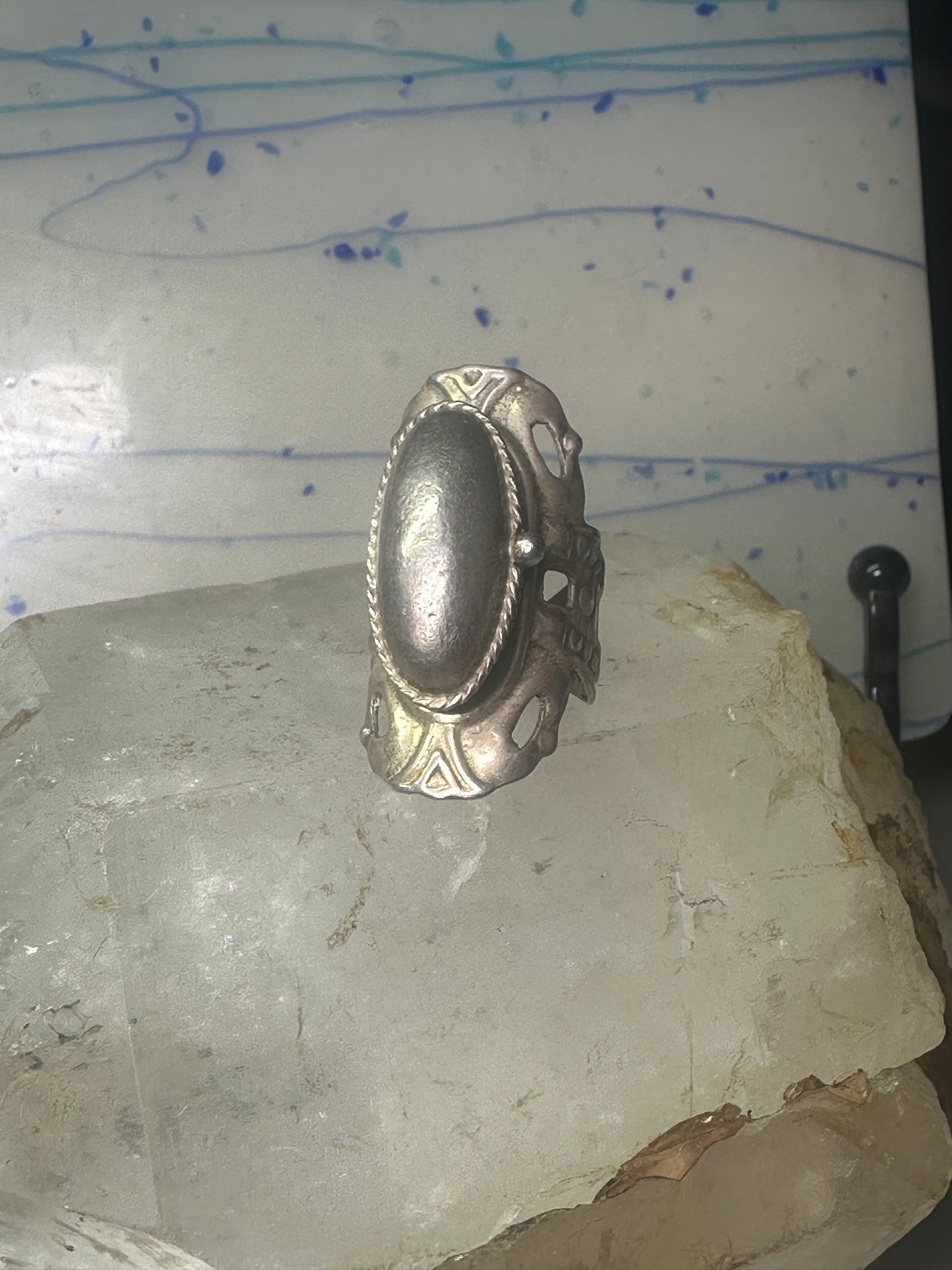 Poison ring Mexico size 9.50 adjustable sterling silver women