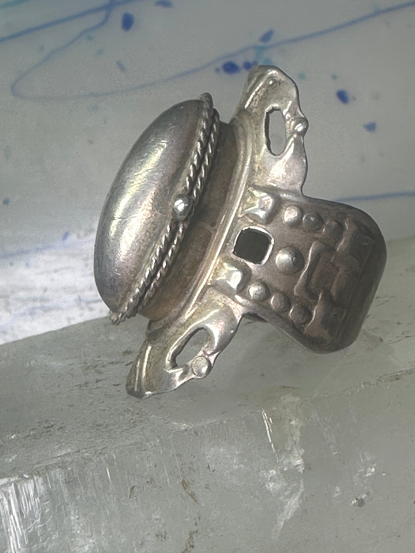 Poison ring Mexico size 9.50 adjustable sterling silver women