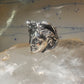 Face ring Classical Renaissance band Size 7.75 sterling silver signed Italy