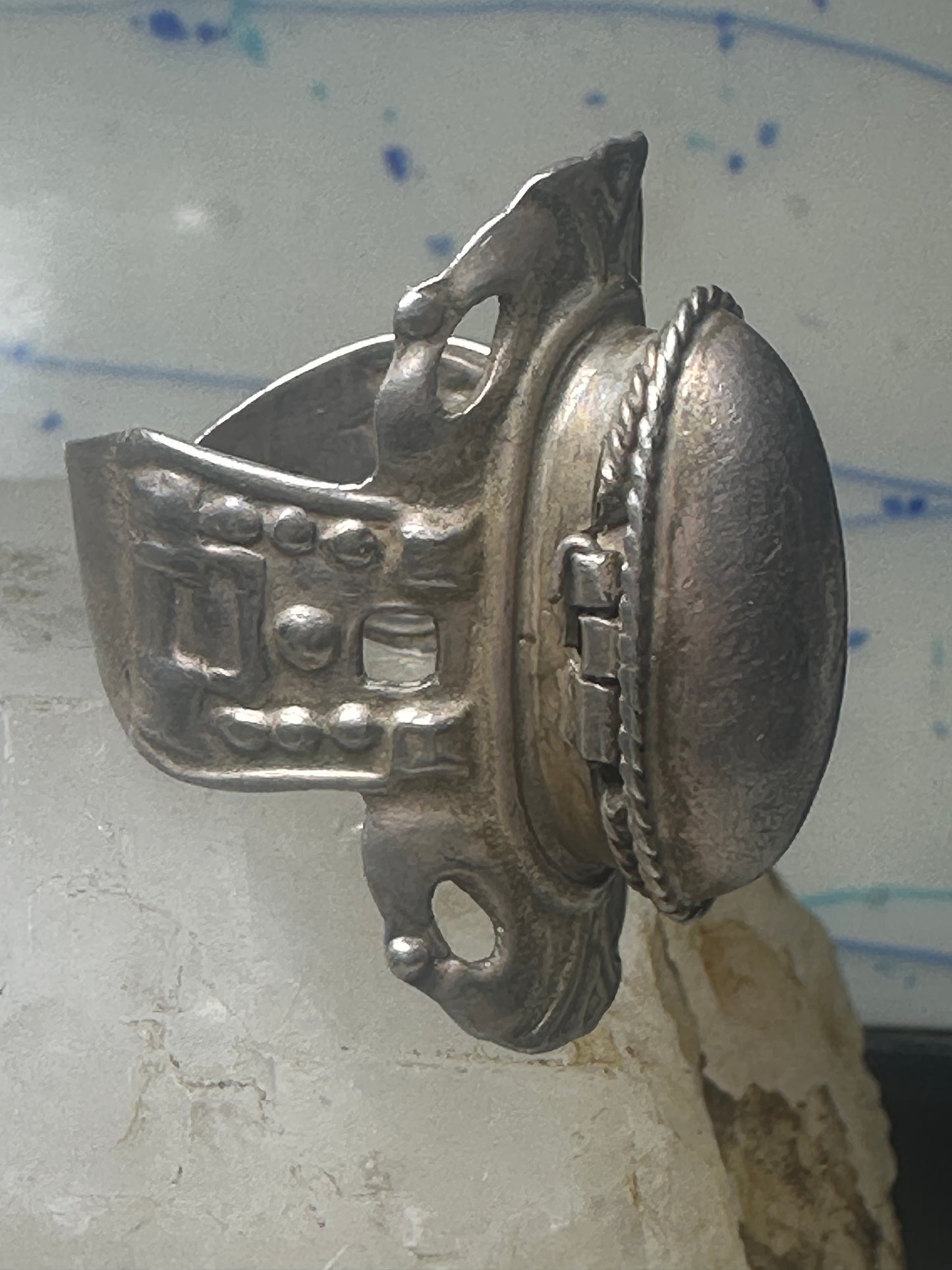 Poison ring Mexico size 9.50 adjustable sterling silver women