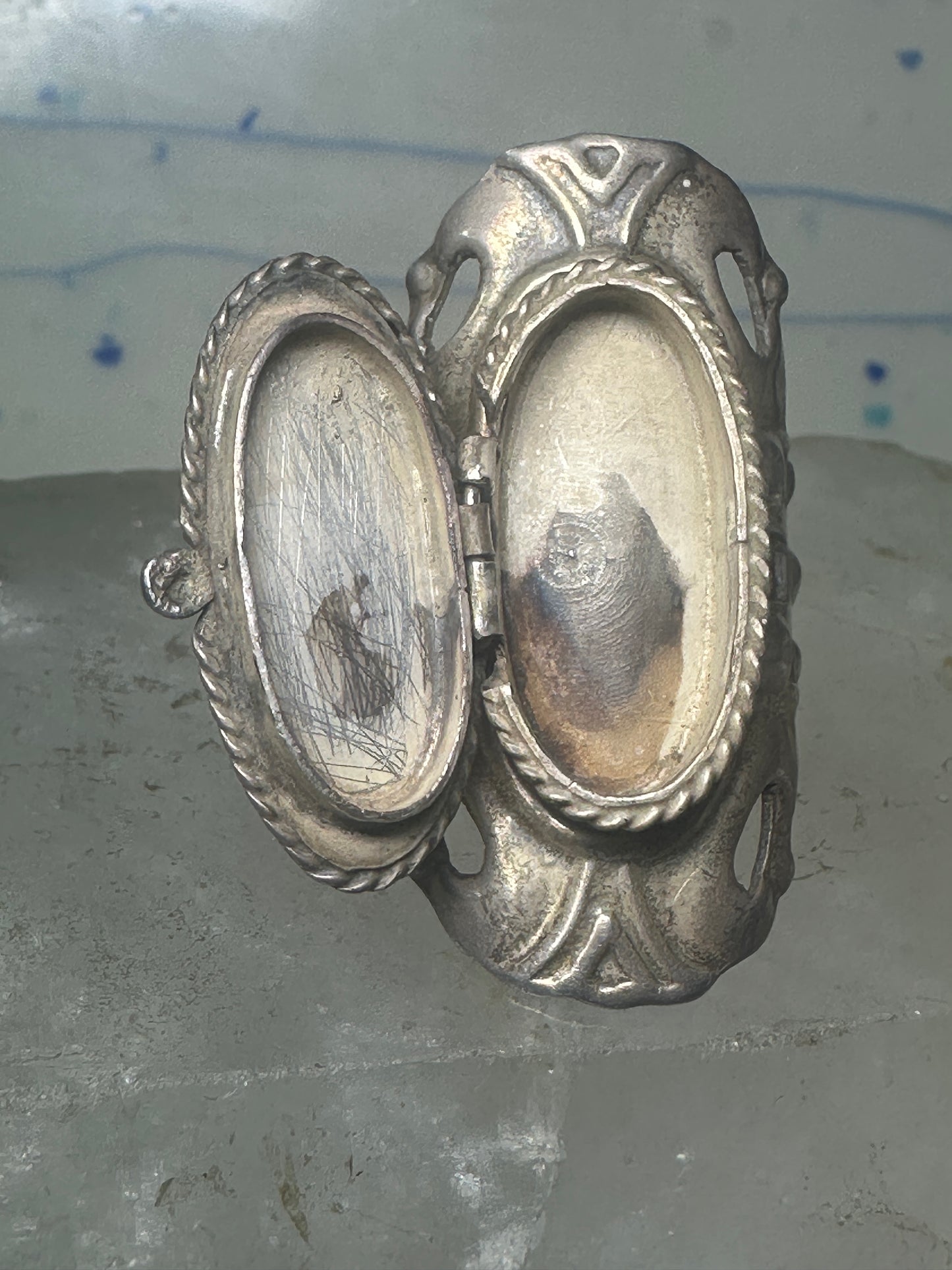 Poison ring Mexico size 9.50 adjustable sterling silver women