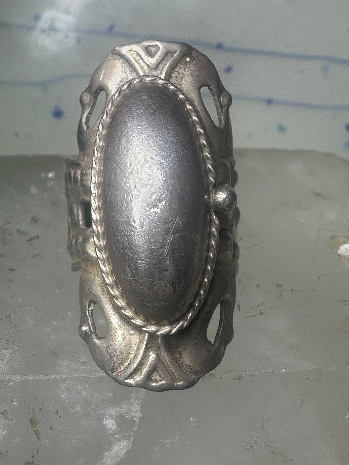 Poison ring Mexico size 9.50 adjustable sterling silver women