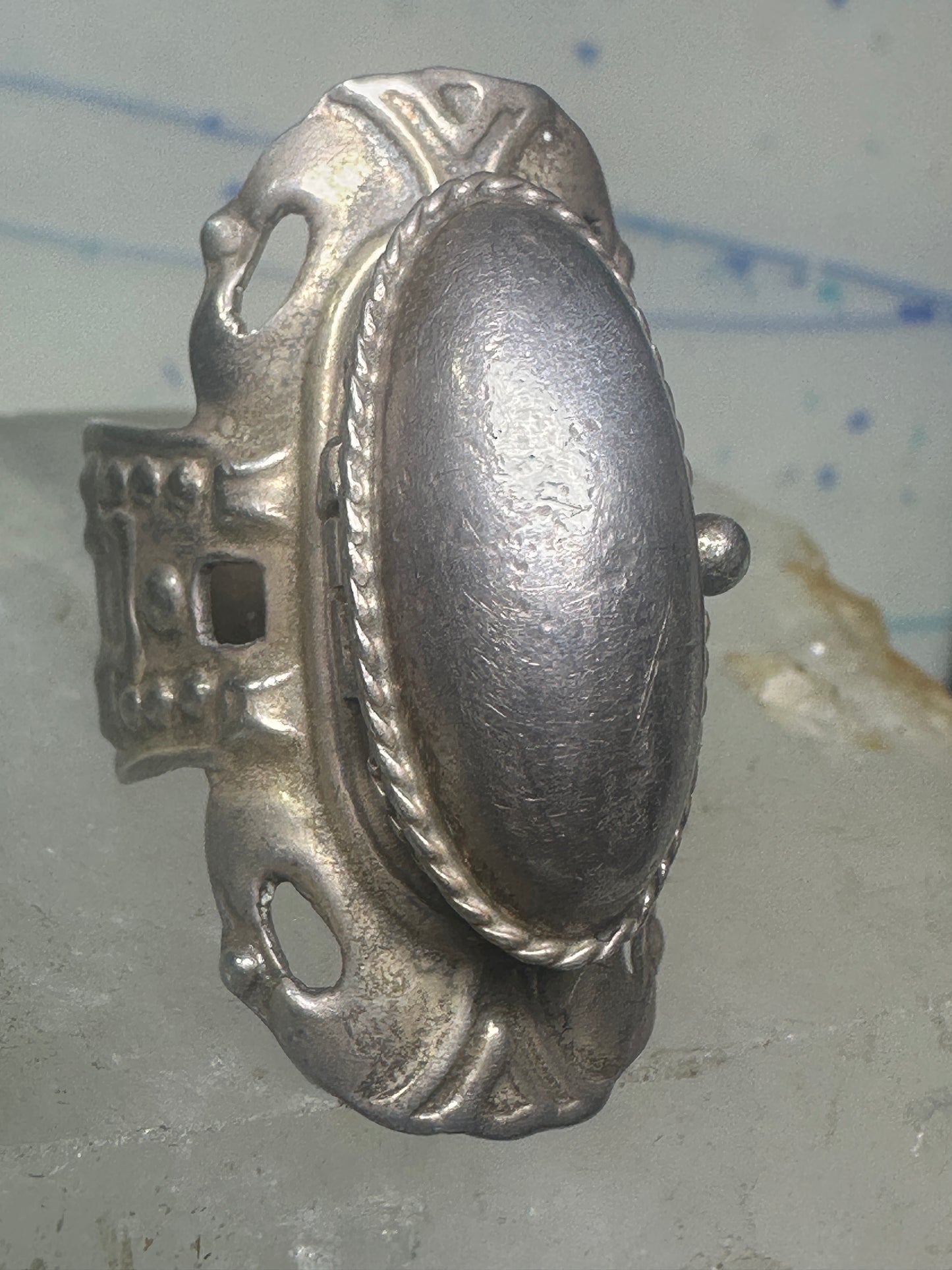 Poison ring Mexico size 9.50 adjustable sterling silver women