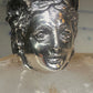 Face ring Classical Renaissance band Size 7.75 sterling silver signed Italy