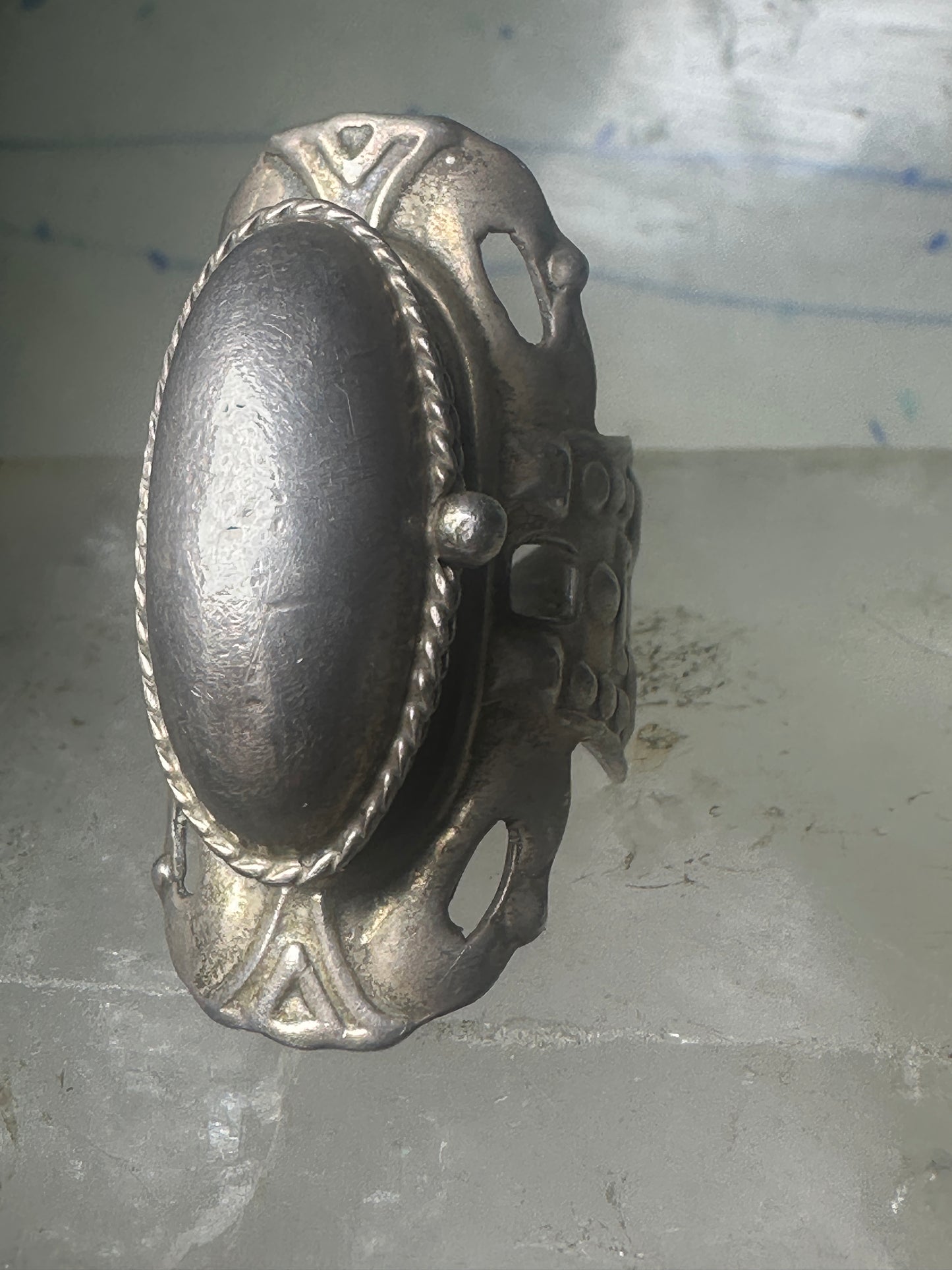 Poison ring Mexico size 9.50 adjustable sterling silver women