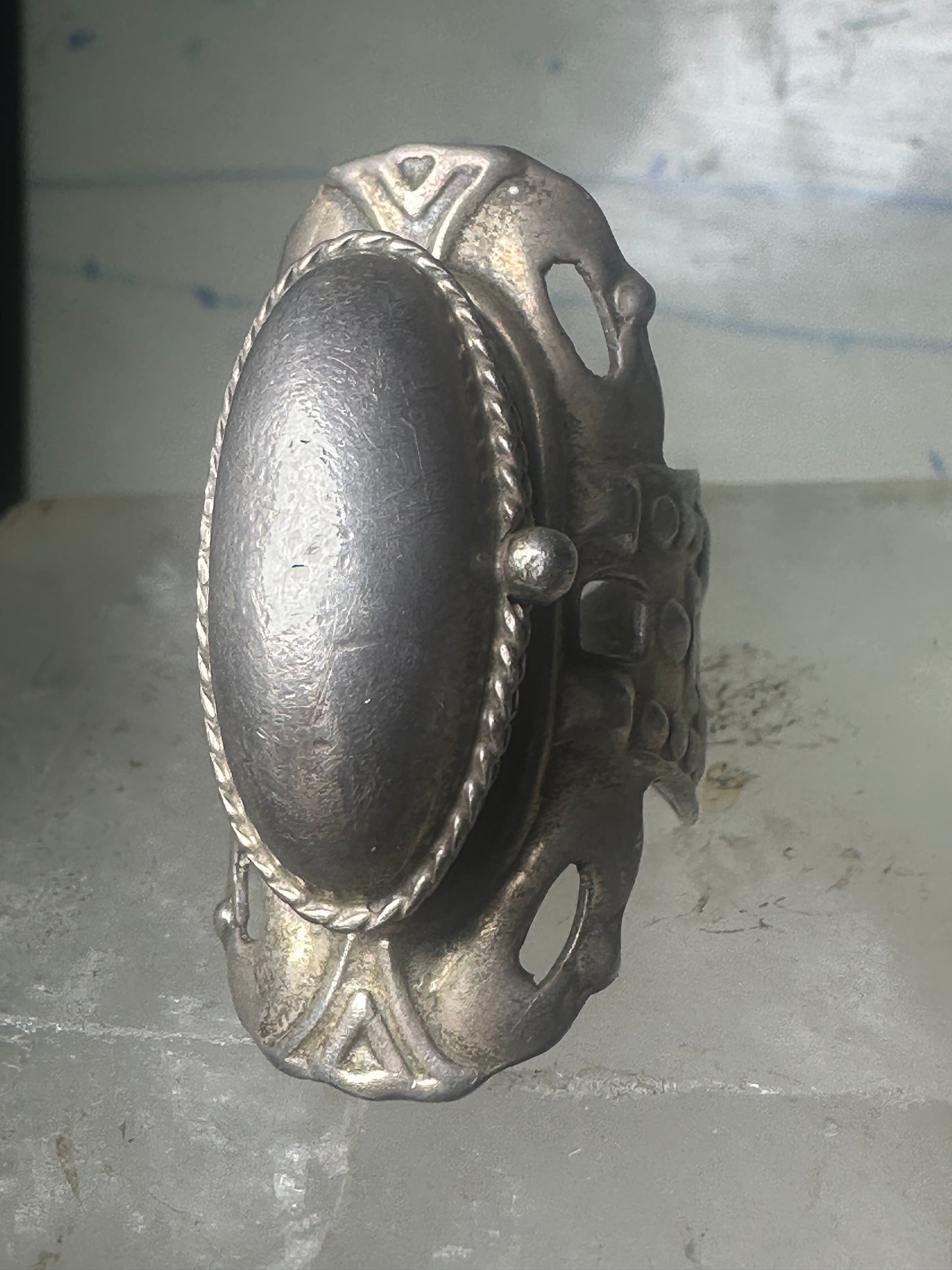 Poison ring Mexico size 9.50 adjustable sterling silver women